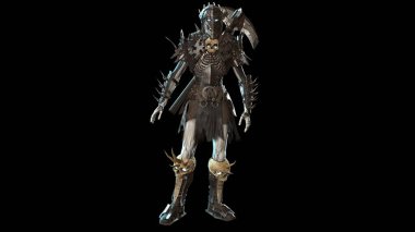 Necromancer, arka planda 3B modeli oluştur