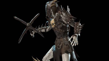 Necromancer, arka planda 3B modeli oluştur