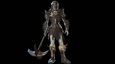 Necromancer, arka planda 3B modeli oluştur