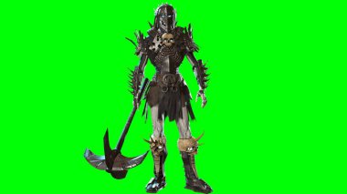 Necromancer, arka planda 3B modeli oluştur