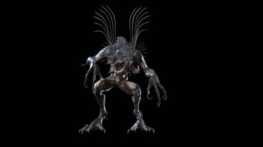 Şeytani mitolojik canavar 3D görüntüleme
