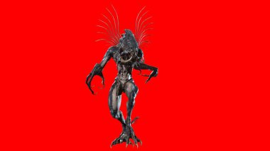 Şeytani mitolojik canavar 3D görüntüleme