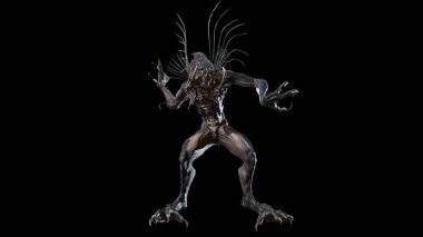 Şeytani mitolojik canavar 3D görüntüleme