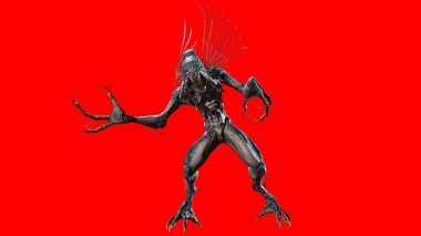 Şeytani mitolojik canavar 3D görüntüleme