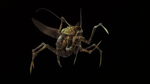 邪恶的虫子3D渲染 — 图库照片