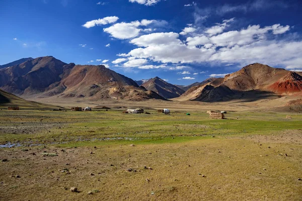 Mountain Settlement Sheep Shepherds Pamirs Tajikistan — Stock Photo, Image