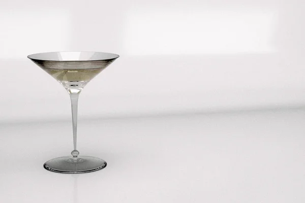 Een Wijnglas Martini Glas Glaswerk Alcoholische Drank Weergave Van Een — Stockfoto