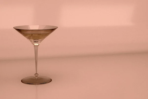 Sklenička Víno Martini Sklo Skleněné Zboží Alkoholický Nápoj Vykreslení Uměle — Stock fotografie