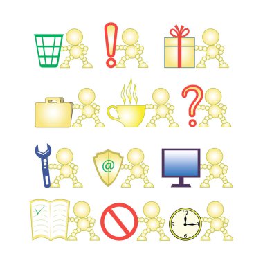 sarı bir adamla her gün için simge