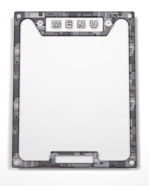 Frame Menu Formulier Banner Weergave Van Het Menu Frame — Stockfoto