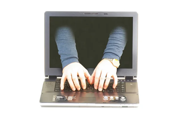 Hacking Account Laptop Computer Data Security — Stock fotografie