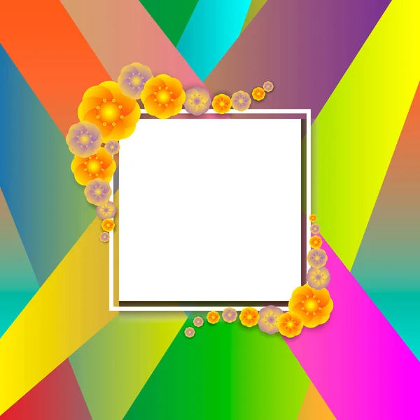 Frame Flowers Gradients — Stock Vector