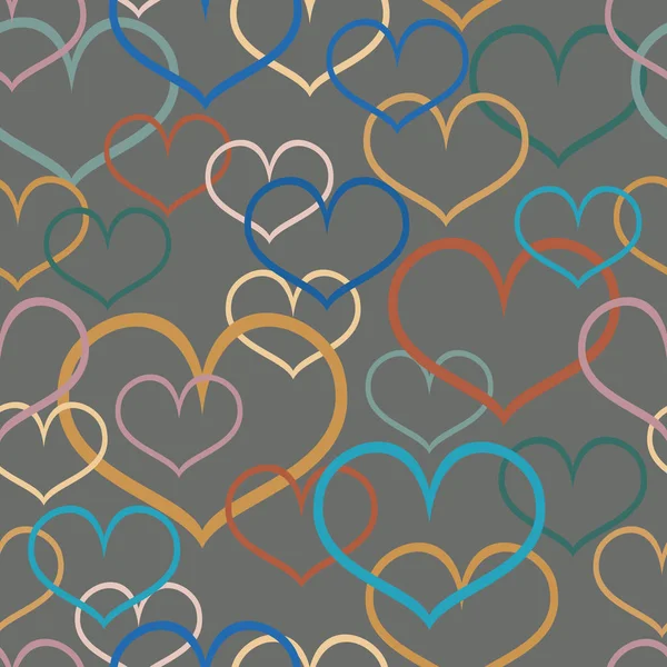分散不同颜色的心 您的网站的背景 — 图库矢量图片