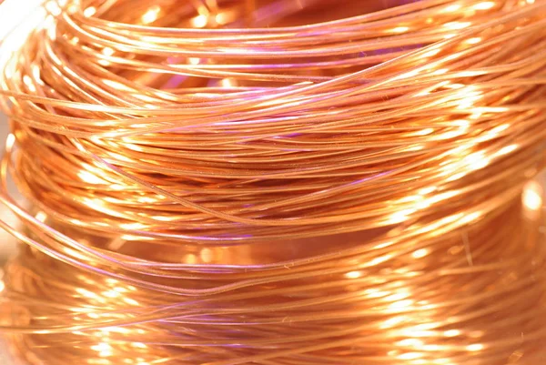 Cable Cobre Bobina Alambre Cobre — Foto de Stock