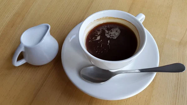 Coffee Brewed Coffee Cup Coffee Milk — Stock Photo, Image