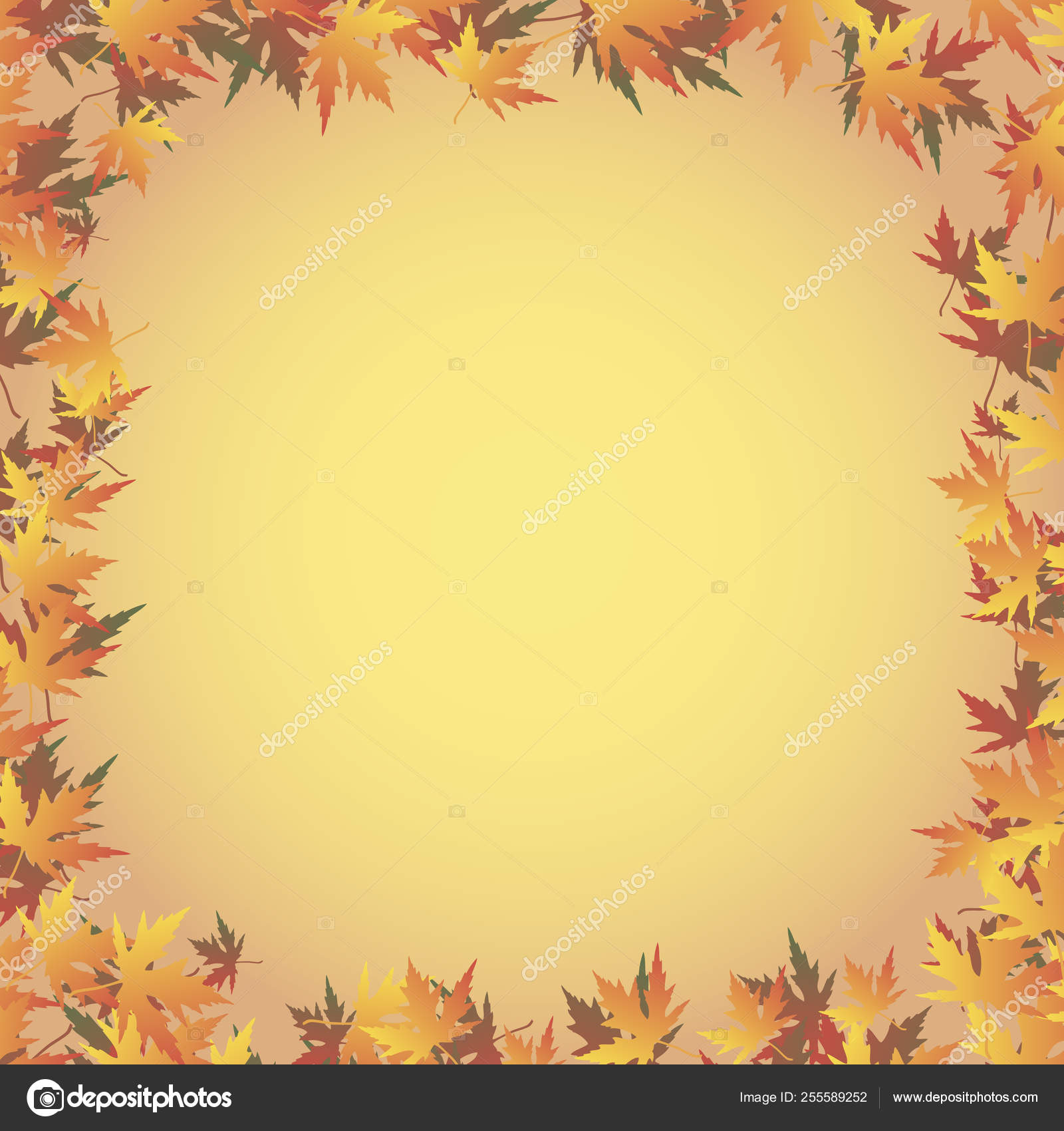 Maple Leaf Frame Maple Leaves Vector Graphics Autumn Background Frame