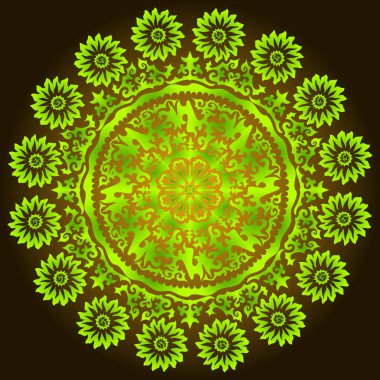 Desen. Mandala. Dantel deseni. Dantel. Vektör grafikleri. Bordo arka planda dantel