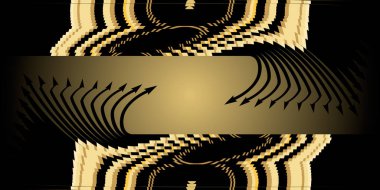 Soyut arka plan. Afiş. Yaratıcı arka plan. Siyahmsı sarımsı renkte kırık oklar. Vektör grafikleri