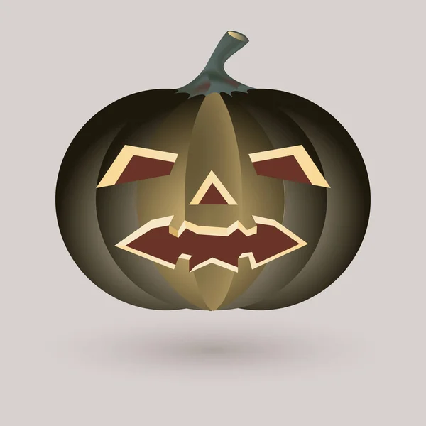 Halloween Sütőtök Szemmel Ünnepi Sütőtök Vektorgrafikus Vektor Sütőtök Szemmel Szájjal — Stock Vector