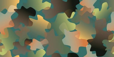 Kusursuz arka plan. Düzensiz şekiller. Kamuflaj dokusu. Soyut arka plan. Degrade akan renkler. Vektör grafikleri