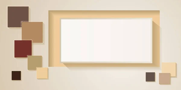 Frame Decorative Frame Square Elements Banners Postcard Background Postcards Banner — Stock Vector