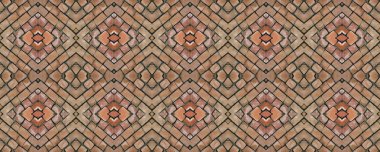 Dikişsiz mozaik. Eski arka plan. Dikişsiz doku. Mozaik. M