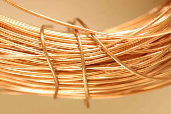 Copper wire. Coil of copper wire