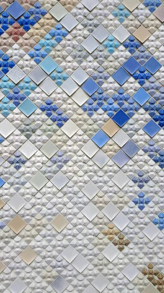 Fondo Abstracto Cuadrados Azules Blancos — Foto de Stock