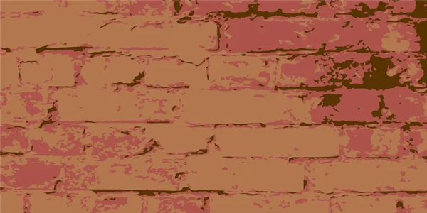 Кирпичная Кладка Кирпичная Стена Винтажное Прошлое Сайта Летчик Векторная Иллюстрация — стоковый вектор