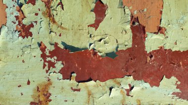 Eski boyalı ahşap ve soyulmuş boya. Tahta. Antika eski arka plan