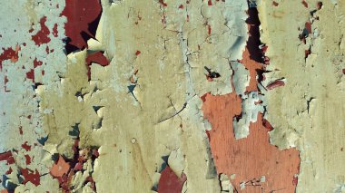 Eski boyalı ahşap ve soyulmuş boya. Tahta. Antika eski arka plan