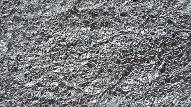 Folyo. Buruşuk folyo. Buruşmuş folyonun arkaplanı