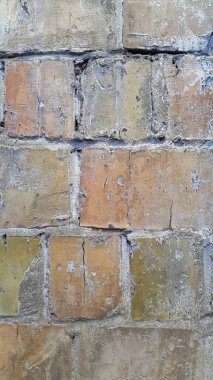 Eski fotoğraf arkaplanı. Kirli tuğlalar. Eski tuğla işi