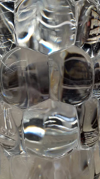 Homályos Kép Hullámosított Üvegről Hajlított Üvegfelület Absztrakt Háttér — Stock Fotó