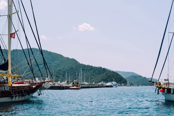 Marmaris Turkije Circa Juni 2018 Uitzicht Marmaris Marina Met Boten — Stockfoto