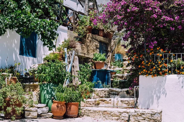 Symi Island Grèce Circa Juin 2018 Petites Rues Maisons Lumineuses — Photo