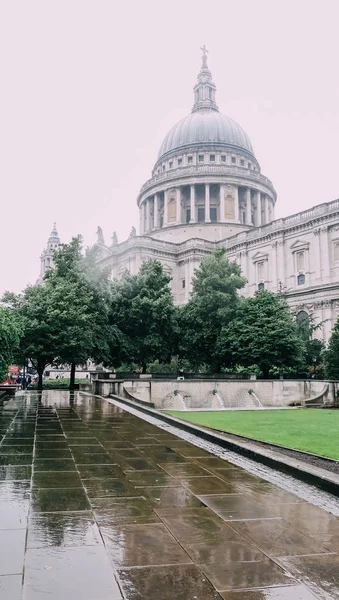 London Storbritannien Circa Juni 2019 Pauls Cathedral London Regnig Dag — Stockfoto