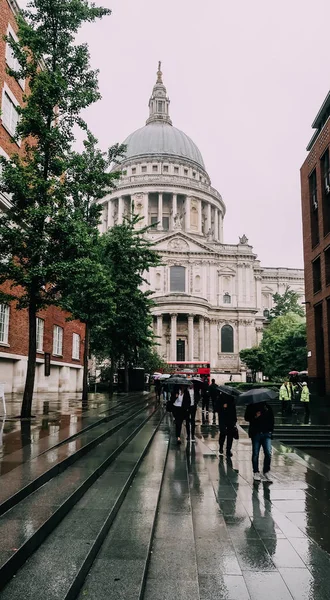 London Storbritannien Circa Juni 2019 Pauls Cathedral London Regnig Dag — Stockfoto