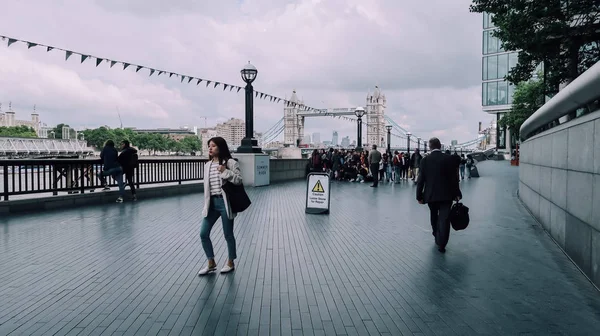 Londres Reino Unido Circa June 2019 Tower Bridge Sobre Rio — Fotografia de Stock