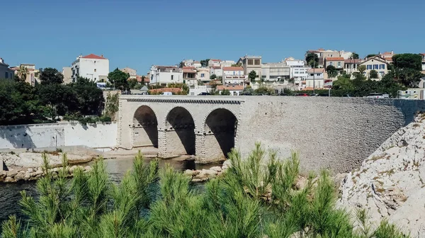 Marseille France Circa Σεπτέμβριος 2019 Γέφυρα Στον Κόλπο Fausse Monnaie — Φωτογραφία Αρχείου
