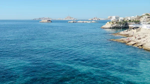 Marseille Francia Circa Septiembre 2019 Aguas Azul Turquesa Del Mar — Foto de Stock