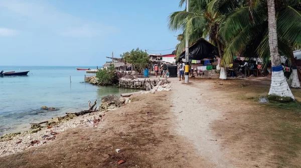 Rincon Del Mar Colombia Circa Φεβρουαριοσ 2020 Μονοπάτι Κατά Μήκος — Φωτογραφία Αρχείου