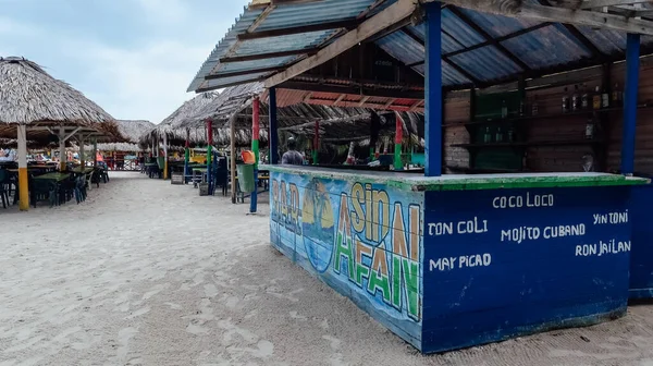 Rincon Del Mar Colombia Circa Febrero 2020 Bares Restaurantes Aire — Foto de Stock