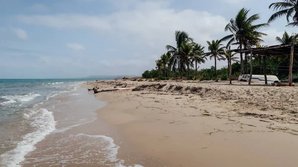 Rincon Del Mar Colombia Circa Febbraio 2020 Spiaggia Con Sabbia — Foto Stock