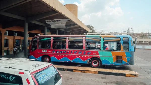 Rincon Del Mar Colombia Circa Ruary 2020 Gammal Amerikansk Buss — Stockfoto