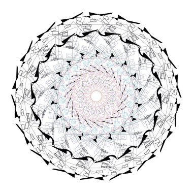 Vektör sanat Mandala ve dövme, işaretler, mektuplar, Relax, Yoga, Mystic, yaratık, Aura, ritüel, çiçek, arka plan, moda, logo, spa, tasarım, abstract, çiçek, kabile