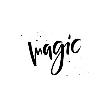 Sihirli siyah mürekkep vektör yazıtı