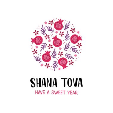 Shana Tova selamlar vektör afiş şablonu