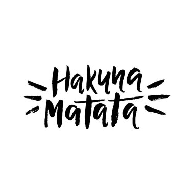 Hakuna Matata el çizilmiş harfler