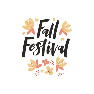 Güz festivali vektör fırça yazımı